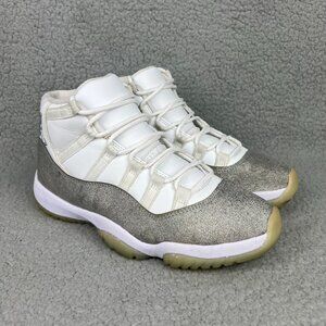 Jordan 11 Vast Grey Womens 8 Shoe Metallic Silver White Glitter Retro Mens 6.5 2